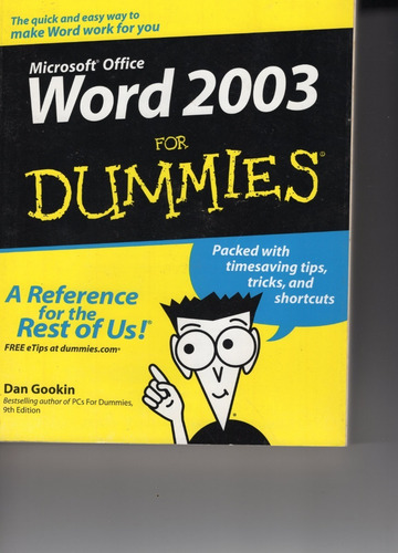 Microsoft Office Word 2003 For Dummies