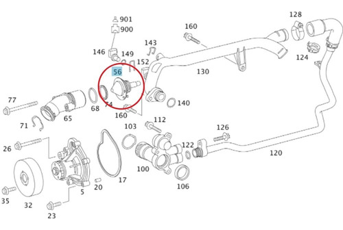 Termostato Motor Mercedes E200 Slk200 2002 2006 2009 2011 *