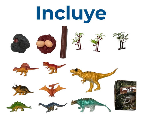 Set Dinosaurios Bote Cabeza Dinosaurio Triceratops Infantil