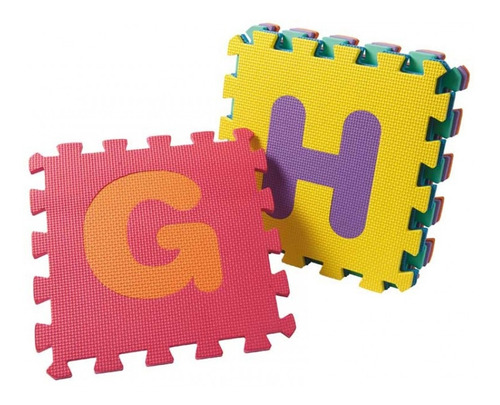 Alfombra Puzzle Goma Eva Infantil Pack X 10 Letras Febo