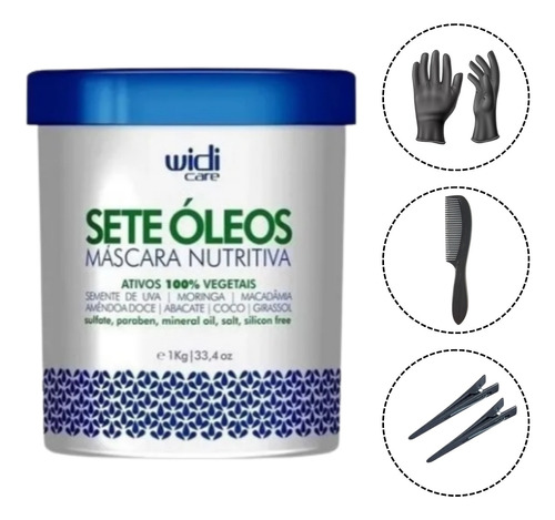 Sete Óleos Máscara Nutritiva 1kg Widi Care - Original