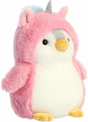 Peluche Aurora. Tierno Pingüino Disfraz De Unicornio