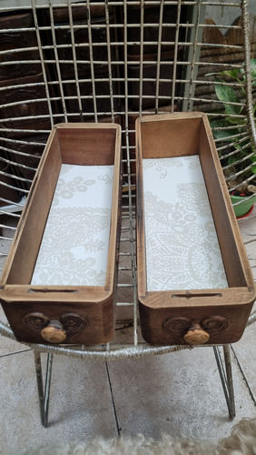 Cajones Antiguos De Máquina De Coser Singer (Usado)