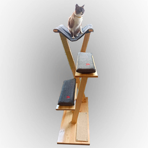 Gimnasio Rascador Para Gatos Madera 