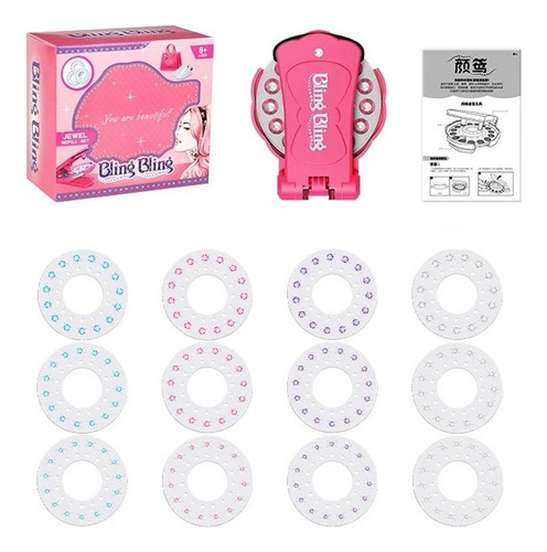 Engraçado Diy Diamond Crystal Sticker Bling Hair Deco Tool T