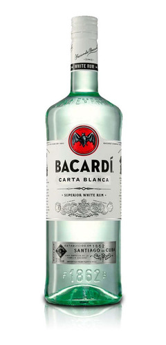 Bacardí Carta Blanca. Ron . 980 Ml - Tomate Algo® -