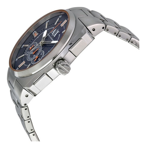 Relógio Armani Exchange Ax1800/1an Azul Prata Masculino