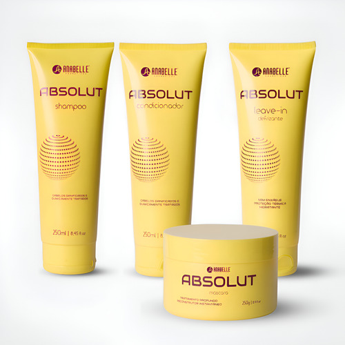Kit Absolut Shampoo+máscara+condicionador+leave In Anabelle®