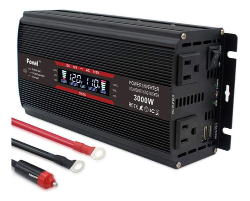 Inversor De Corriente 1500w/3000w (pico) Dc 12v A 110v Conve