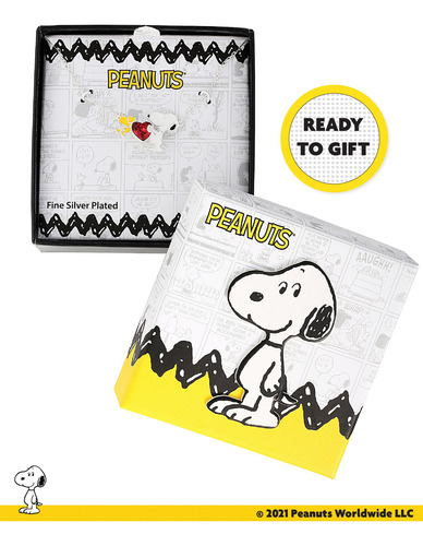Collar Y Arete Snoopy Licencia Oficial Regalos Peanuts