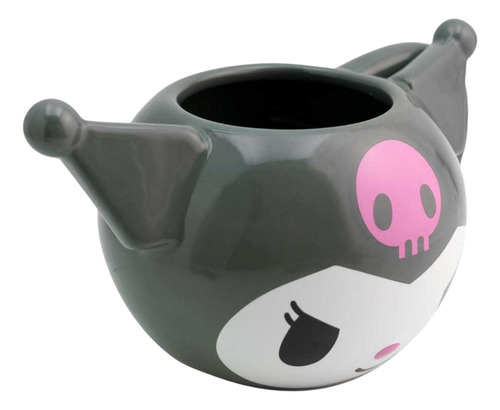 Taza De Cerámica 3d Kuromi Sanrio Esculpida A Mano 591 Ml Color Lila