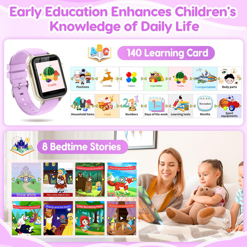 Reloj Inteligente Para Niños Incluye Protector Y Juegos