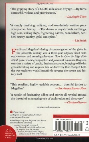 Over the Edge of the World: Magellan's Terrifying Circumnav, de Laurence Bergreen. Editorial Perennial / HarperCollins, tapa blanda en inglés, 2004