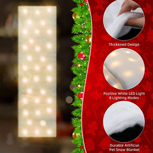 Manta De Nieve Con Iluminación Artificial Decorativa De 70,8