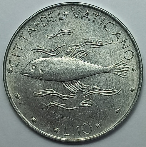 Vaticano - 10 Liras 1976 Pez - Km 119 (ref C1)