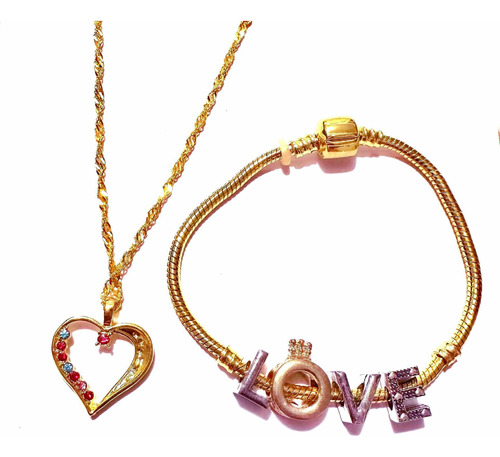 Pulsera Flor Amor Regalo Collar Compatible Pandor Swarovsky