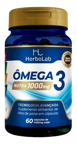 Ômega Nutra (óleo De Peixe) 60 Caps - Herbolab D