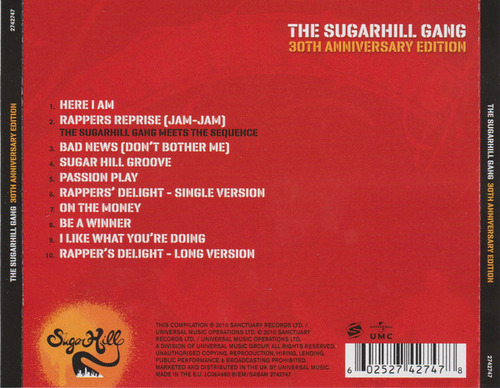 Cd The Sugarhill Gang-30th Anniversary Edition (sugarhill Ga Estándar