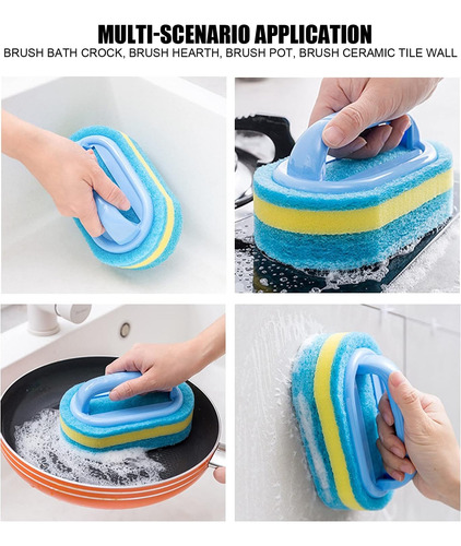Esponja De Limpeza Com Base Azulejo Pisos Casa Cozinha