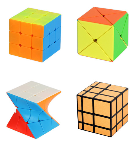 Pack 4 Cubos Rubik Tipo De Qiyi