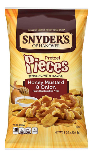 Snacks De Pretzel Miel Mostaza Y Cebolla 227 Gramos