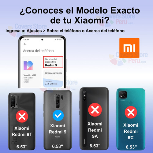 Funda Para Xiaomi Redmi 9 New Robot Azul + Protector Cam