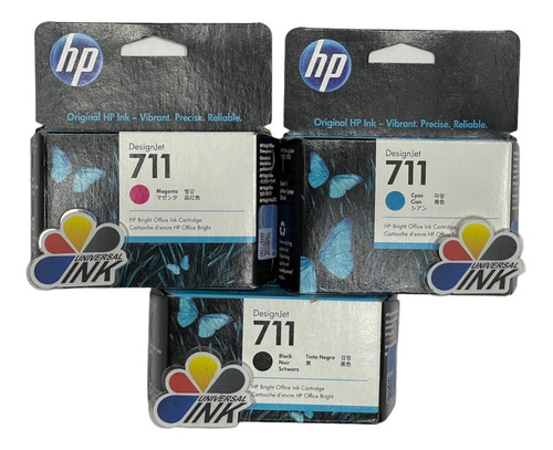 Cartuchos Hp 711 Negro 80ml Y 711 C-m Originales