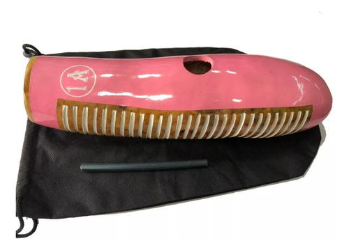 Guiro Salsero 36 Cm Calabazo Rosa