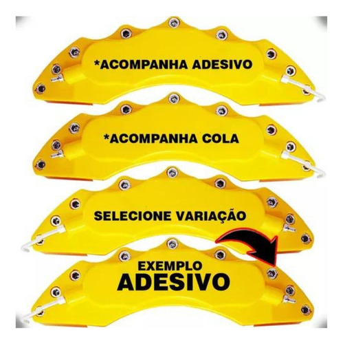 Kit Capa Pinça De Freio Esport Tuning Brembo - Amarelo