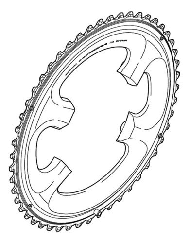 Coroa Shimano Speed Ultegra Fc 6800 52 Dentes Bcd 110mm 11v
