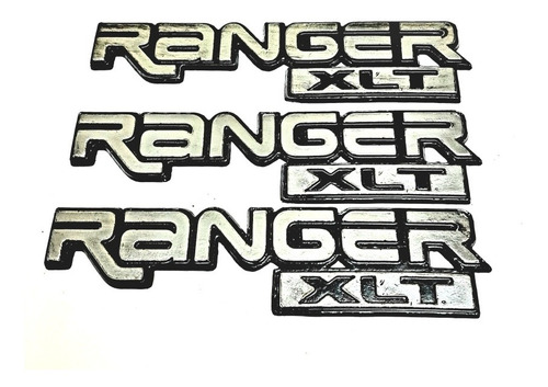 3 Emblemas Laterales Ford Ranger Xlt  1987-2000