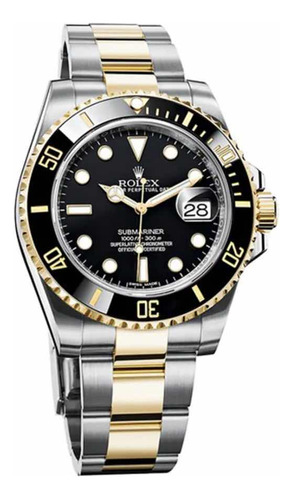 Reloj Rolex Submariner Negro Y Dorado - Black And Gold (Reacondicionado)