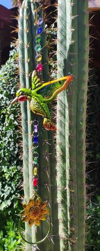 Imagen 5 de 7 de Colgante Jardín Colibrí Cristal Arcoiris
