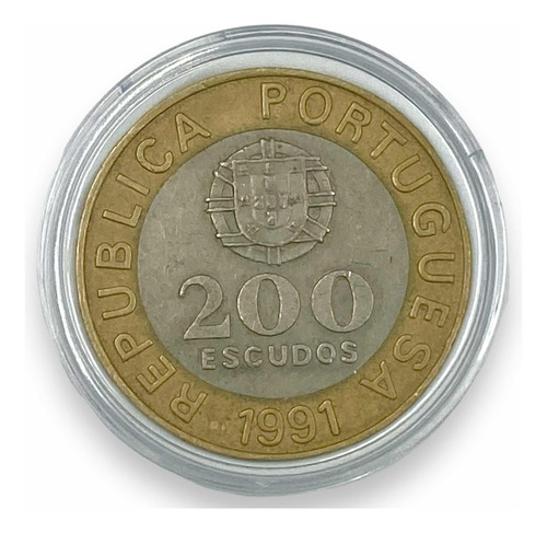 Wow Moneda De 200 Escudos Del País De Portugal De Europa