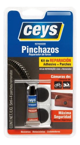 Kit De Reparación Pinchazos Bici (adhesivos + Parches) Ceys