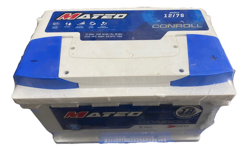 Bateria Mateo 12v 75ah Derecho