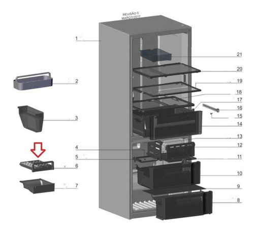 Imagem 6 de 7 de Forma De Gelo Geladeira Electrolux Db53 Db53x Ib53 Ib53x