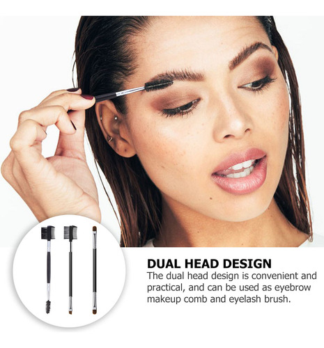 Peines Moldeadores De Cejas Con Doble Cabeza, 3 Unidades
