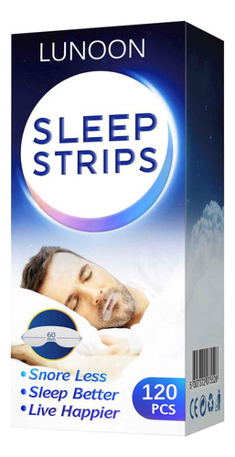 Cinta Bucal H Para Dormir, 120 Unidades, Tiras Suaves Para D