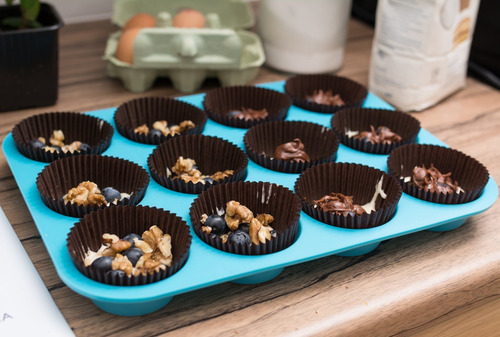 Molde De Silicona Muffin Para Cupcakes Hornear Muffins Y Color