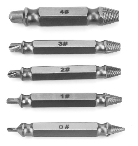 Extractor De Tornillos Dañados, 5 Brocas Hss Speed Out Doble