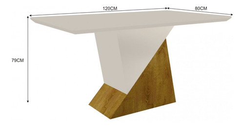 Mesa De Jantar 4 Cadeiras Juá Yescasa Canela/off F