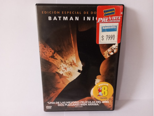 Batman Inicia Edición Especial 2 Disc Película Dvd Original