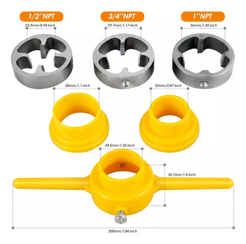 Juego De Machuelos Para Roscas En Tubo Pvc Npt Tr