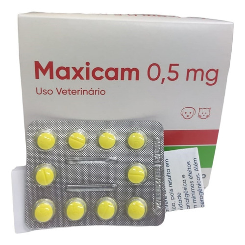 Maxicam Ourofino 0,5mg Cartela Avulsa C/10 Comprimidos