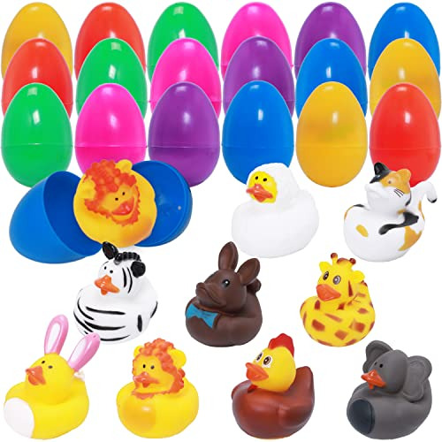Huevos De Pascua Rellenos Con Patos Disfrazados De Animales,