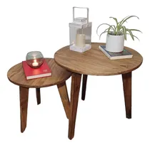 Comprar Set Mesas Ratona X 2 Nórdica Redonda Madera