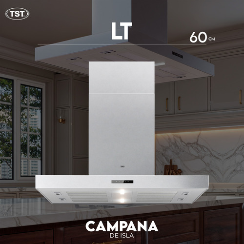 Campana Extractor Purificador Isla Lt 60cm - Tst