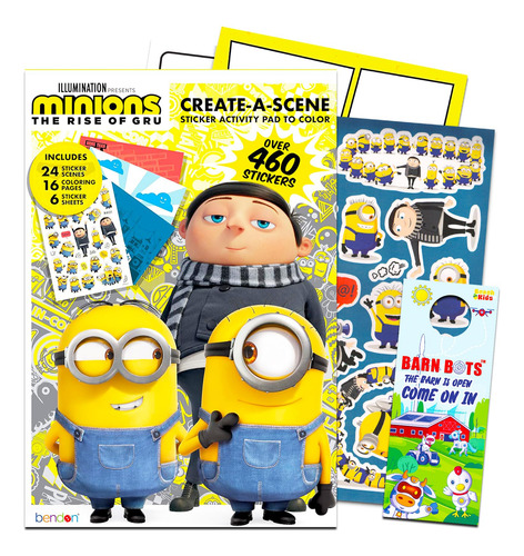 Paquete De Libros De Actividades Con Pegatinas Minions Creat