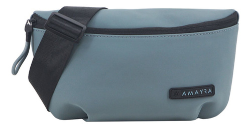 Riñonera Amayra Pu Texturado Pliegues Diseño Moda Urbana Color Aero C26853